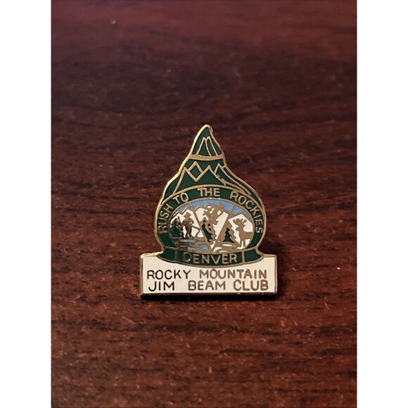 Rocky Mountain Jim‎ Beam Club Denver Rush To The Rockies Lapel Hat Pin - Picture 1 of 3